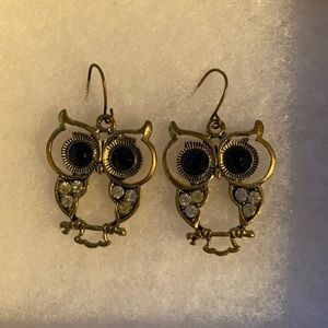 Big Black Eye Owl Earrings
